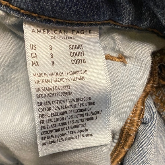 American Eagle Outfitters Size 8 Stretch Straight Leg Cropped Jeans - Picture 10 of 13
